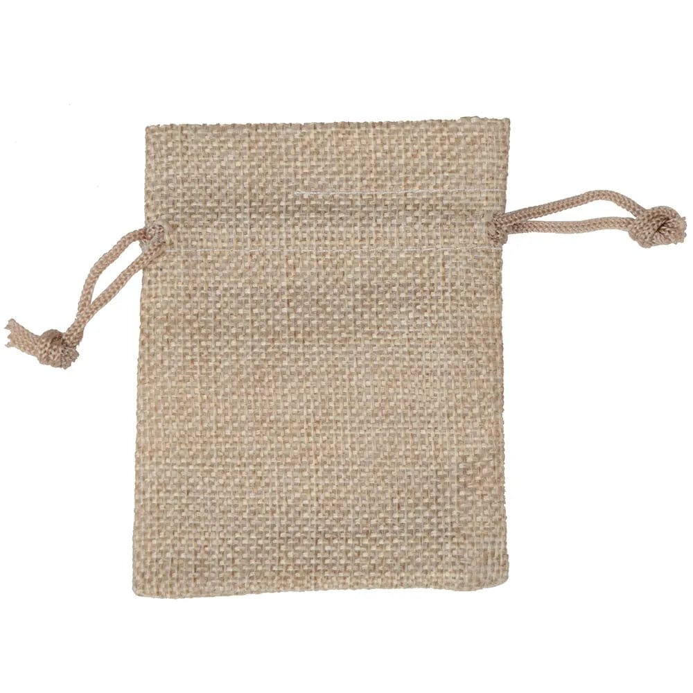 Sac du lot de 10 sacs à bijoux en toile de jute naturelle