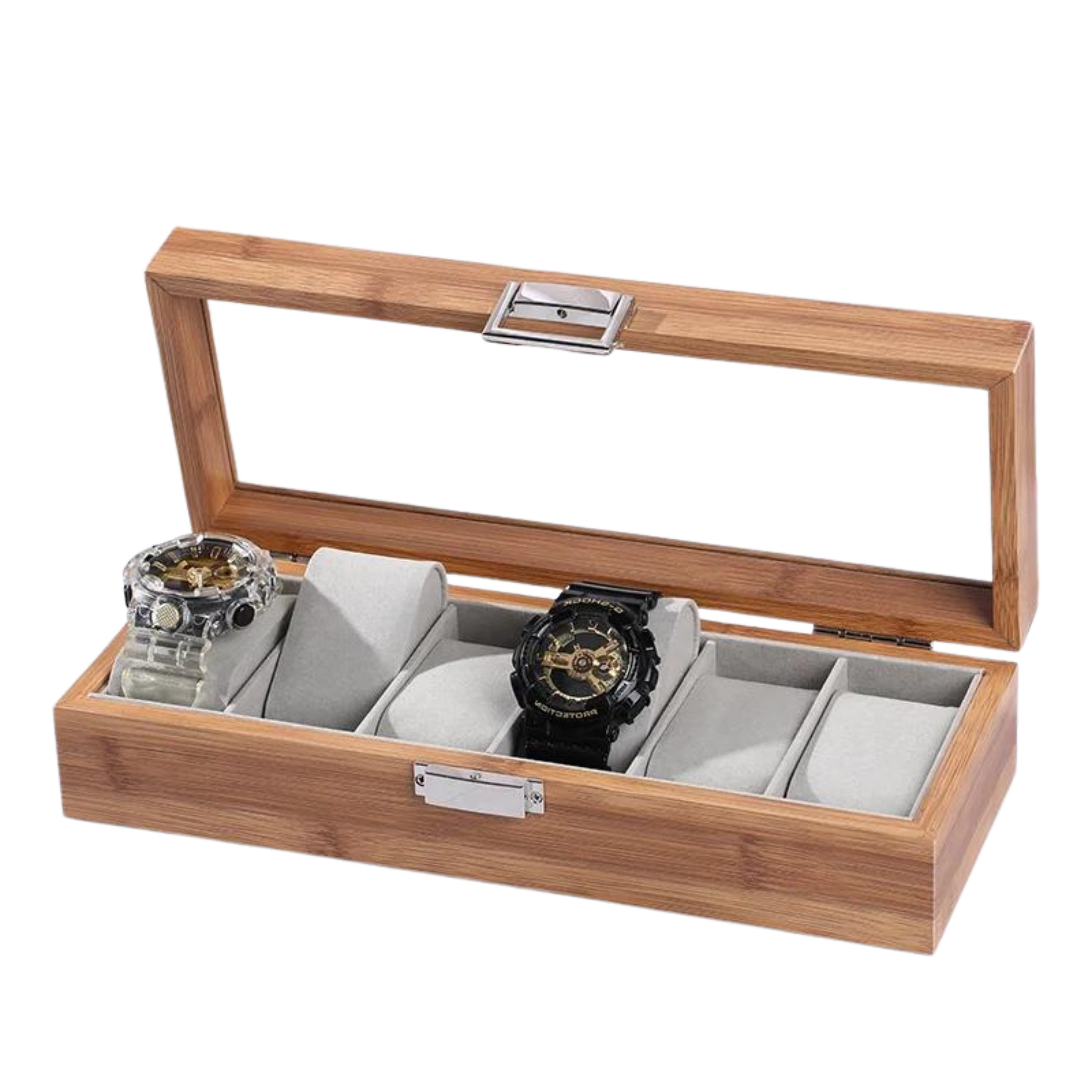 Boîte à montres en bois 6 emplacements