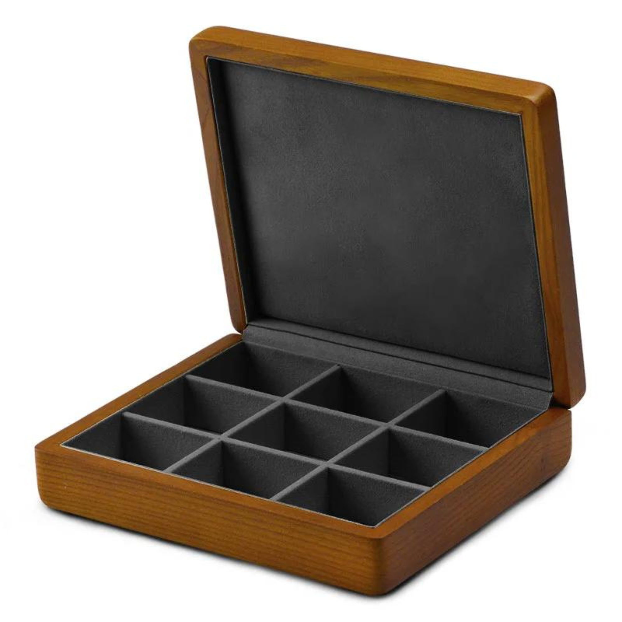 Boîte à bijoux en bois intérieur gris - Poséidon