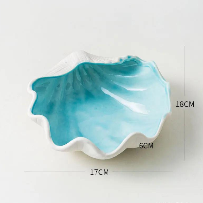 Dimensions de la Coupelle à bijoux coquillage en céramique
