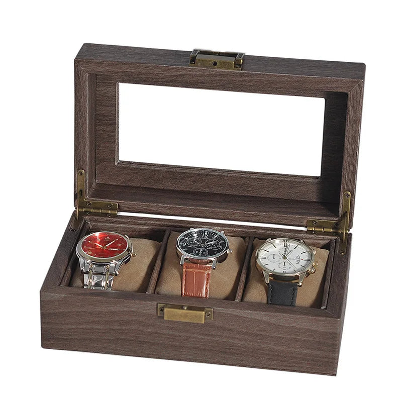 Utilisation Boîte à montres en bois 3 emplacements