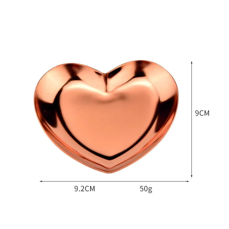 Dimensions de la Coupelle à bijoux en cœur rosé