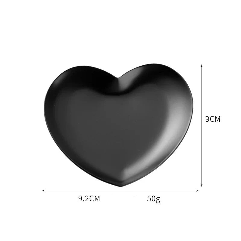 Dimensions Coupelle à bijoux en cœur noir