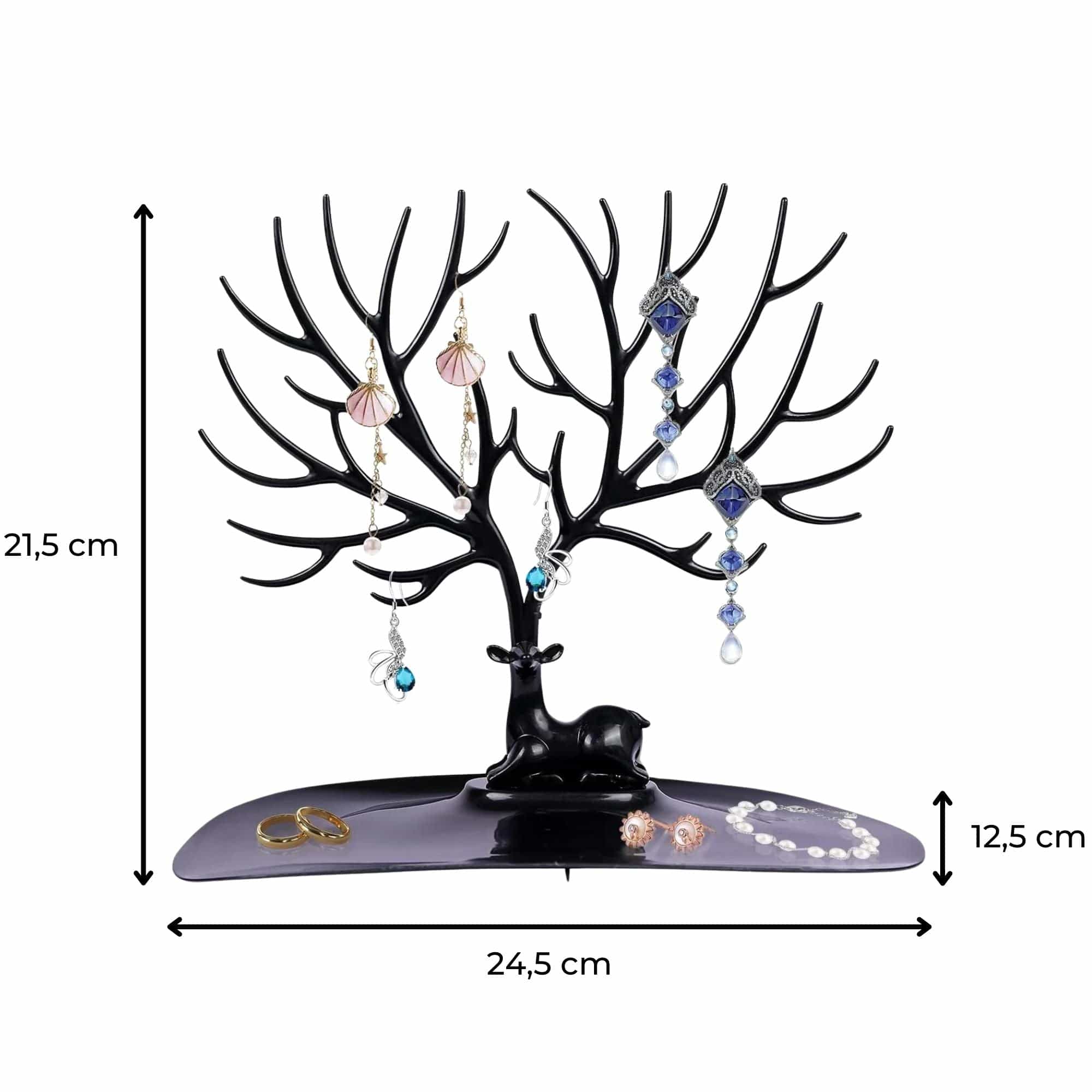 Dimensions Arbre à bijoux avec plateau