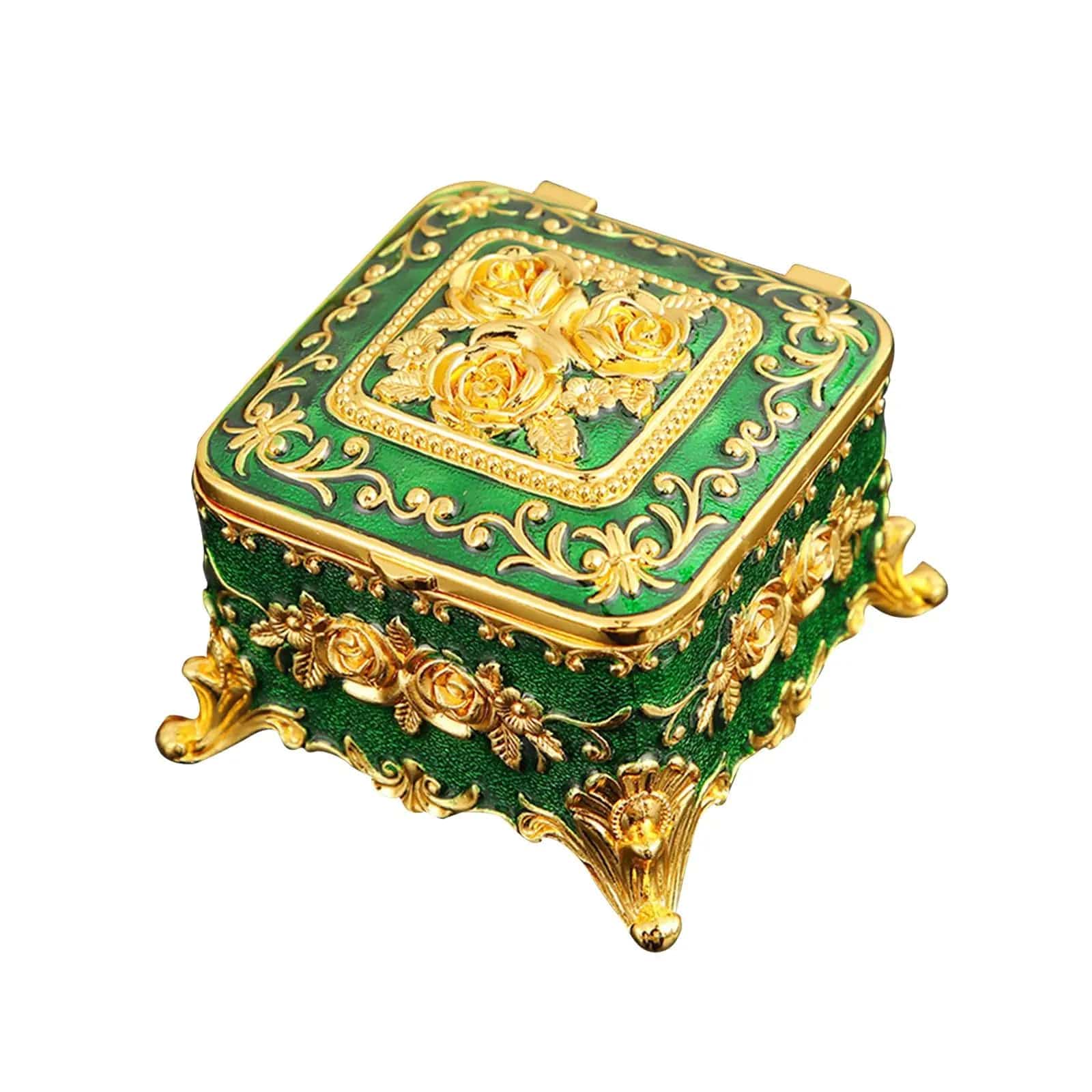 Boîte à Bijoux Ancienne Vert