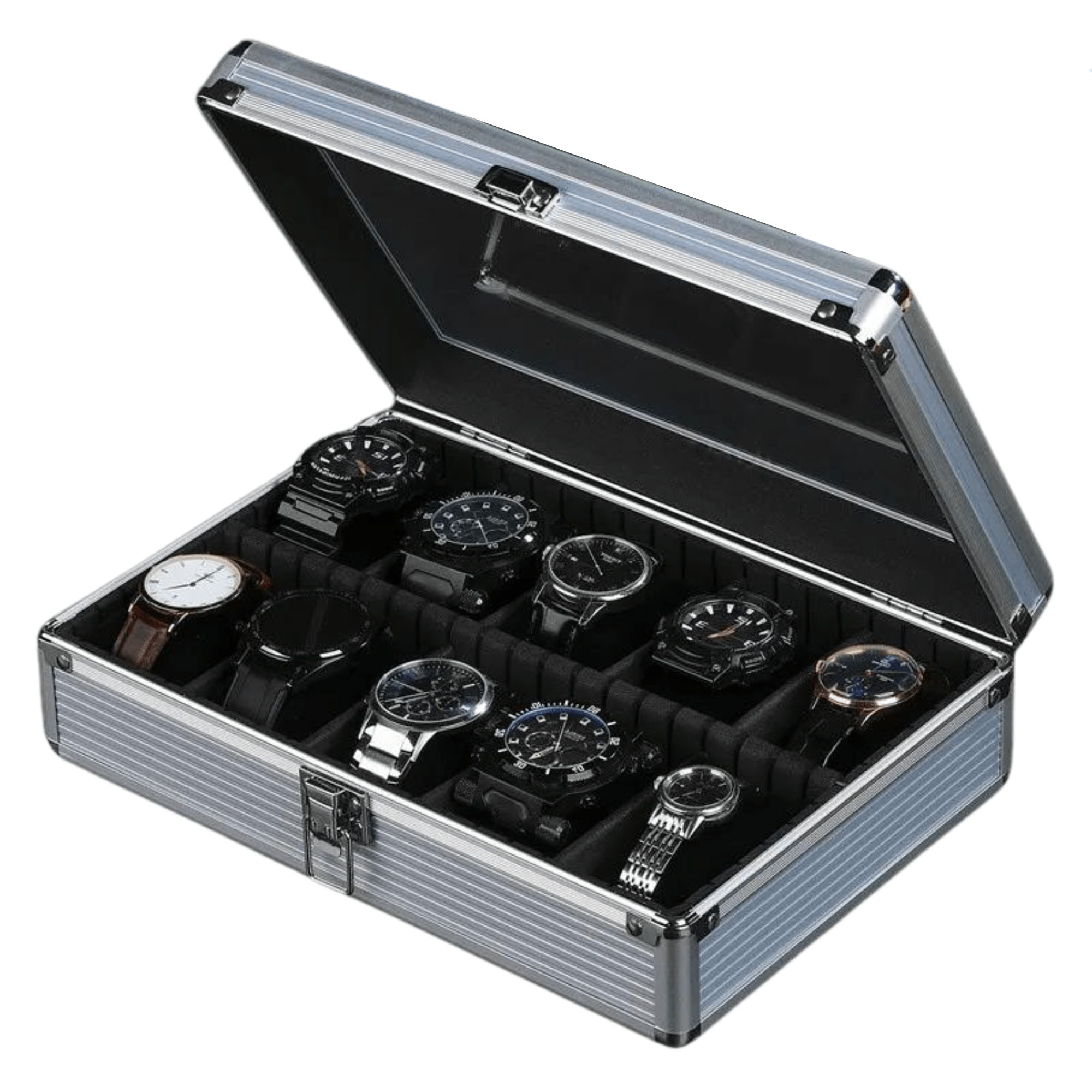 Utilisation Boîte à montres en aluminium 10 emplacements