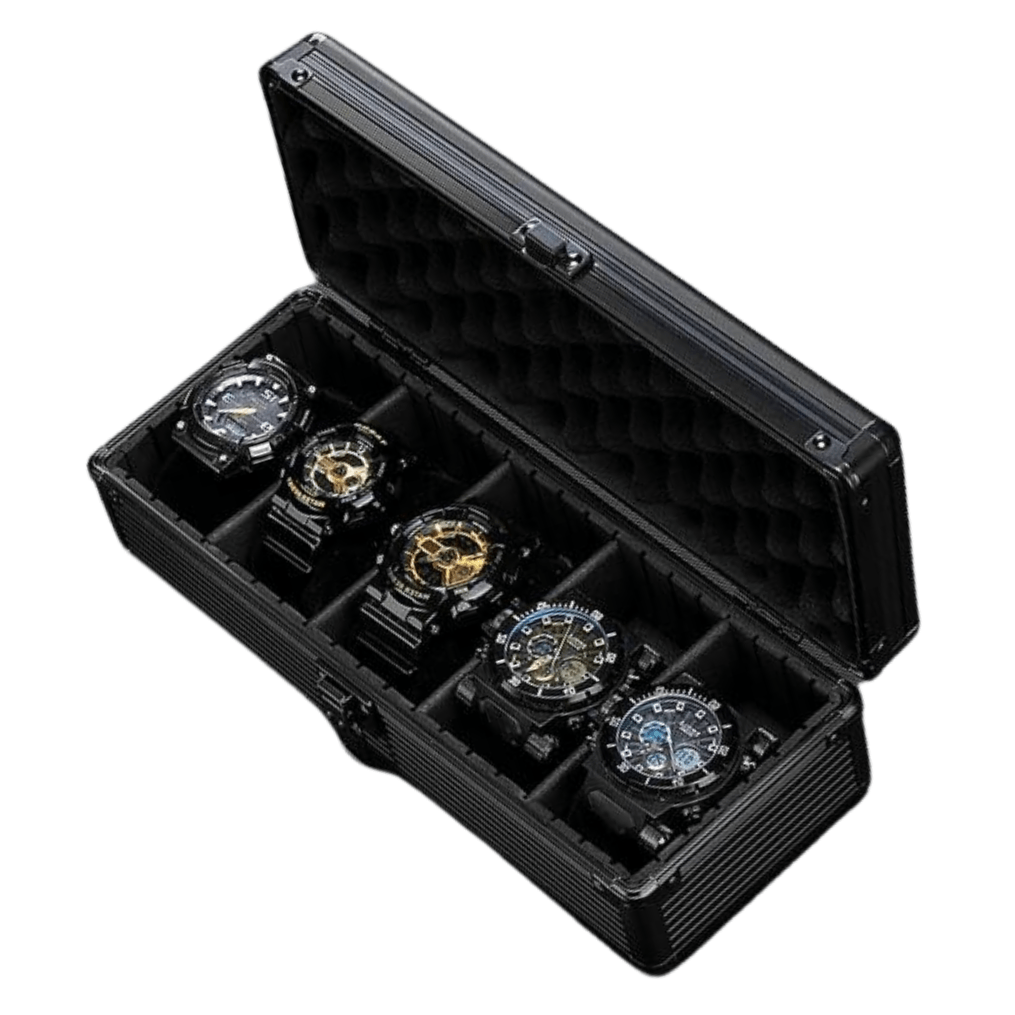 Utilisation Boîte à montres en aluminium 5 emplacements