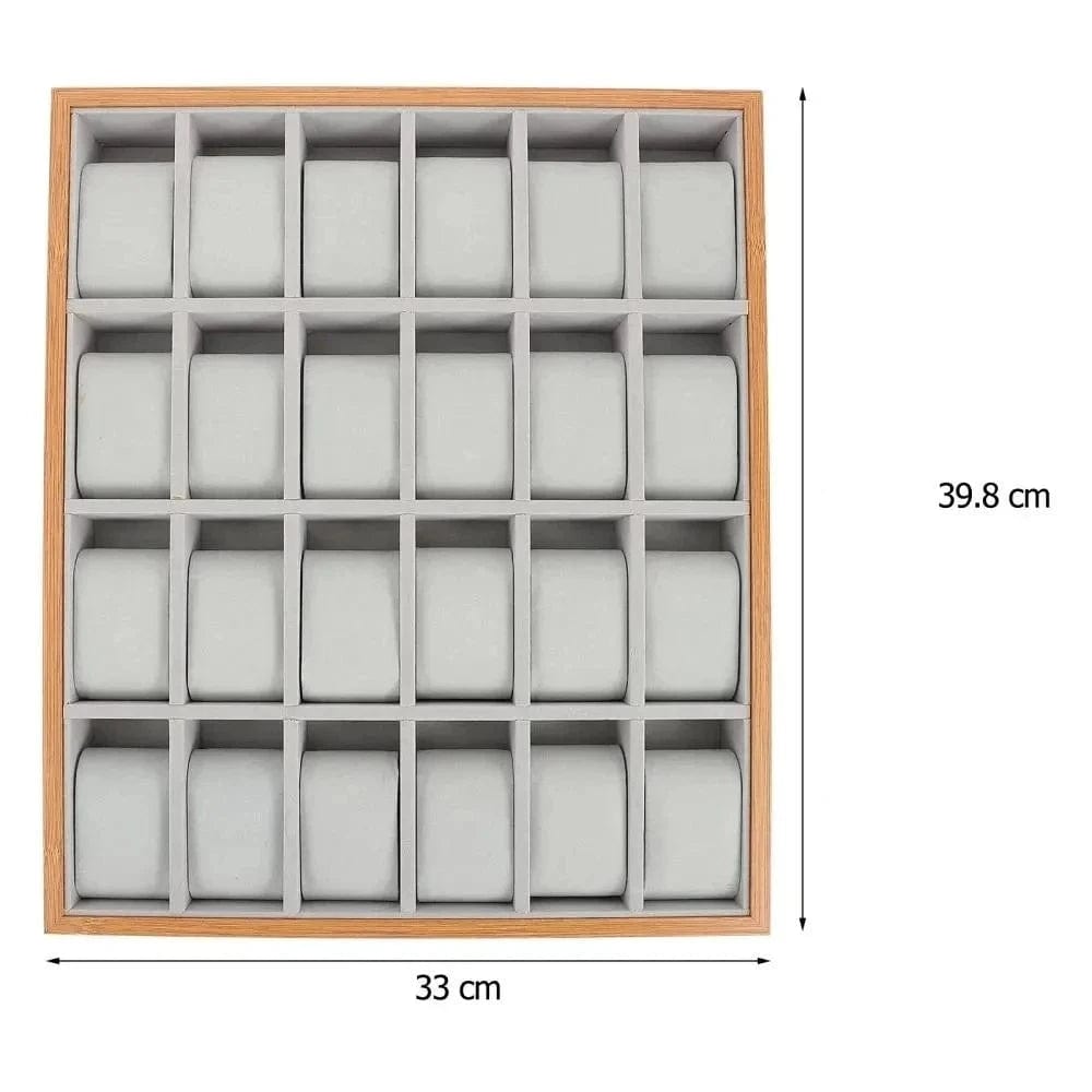 Dimensions de la Boîte à montres en bois 24 emplacements