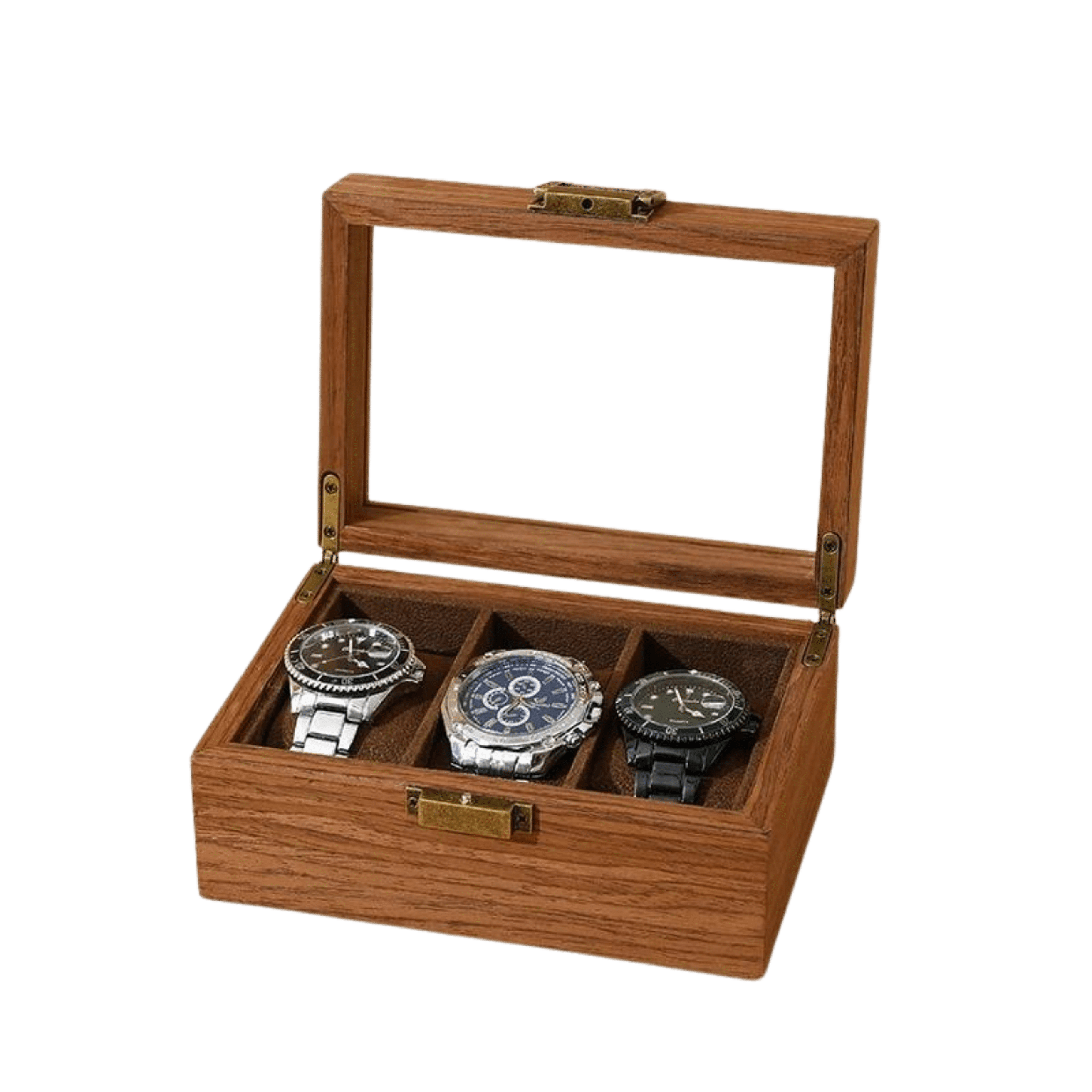 Boîte à montres en bois 3 emplacements