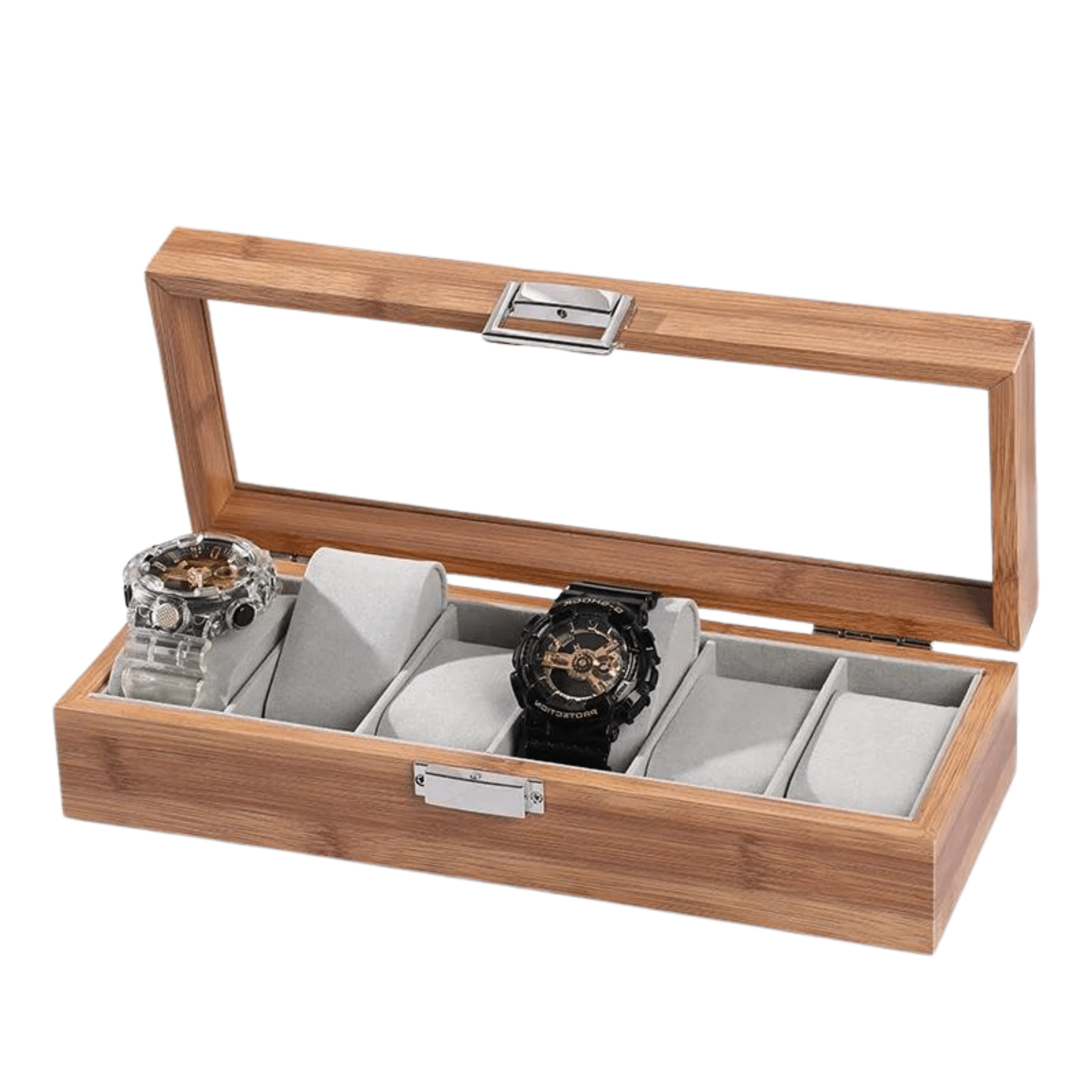 Boîte à montres en bois 6 emplacements