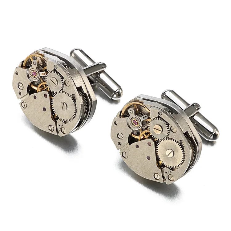 Boutons de manchette mouvement montre