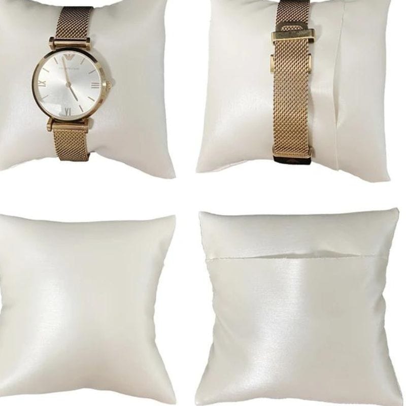 Utilisation Coussin à montre en cuir blanc