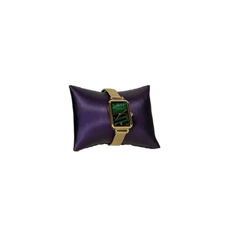 Montre sur Coussin à montre en cuir violet