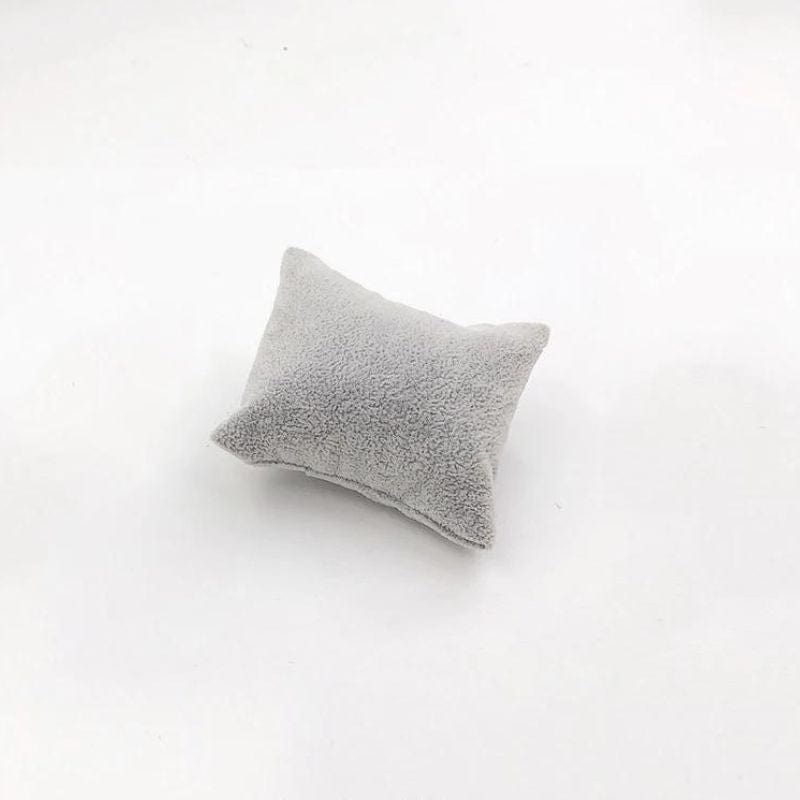 Coussin à montre en velours gris