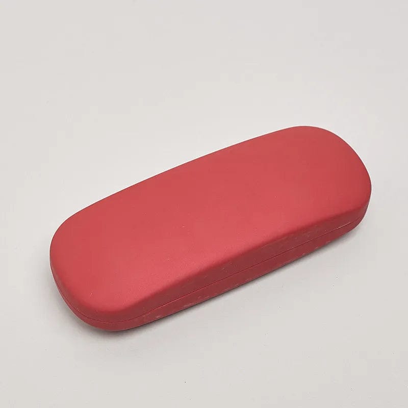 Etui à lunettes en cuir rouge