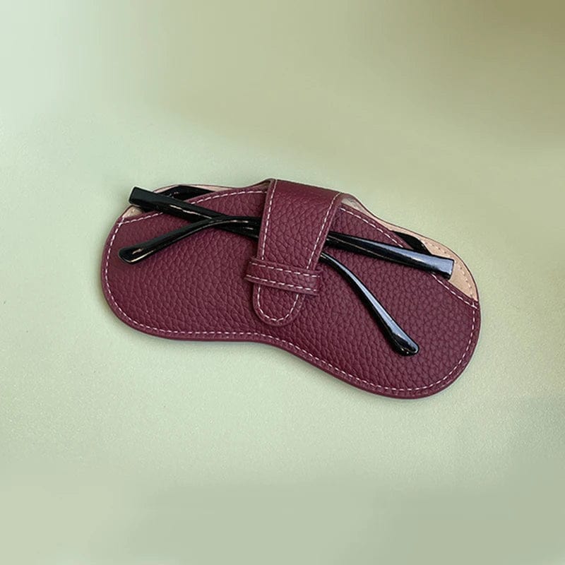 Etui à lunettes en cuir souple