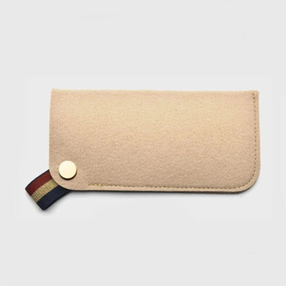 Pochette à lunettes beige