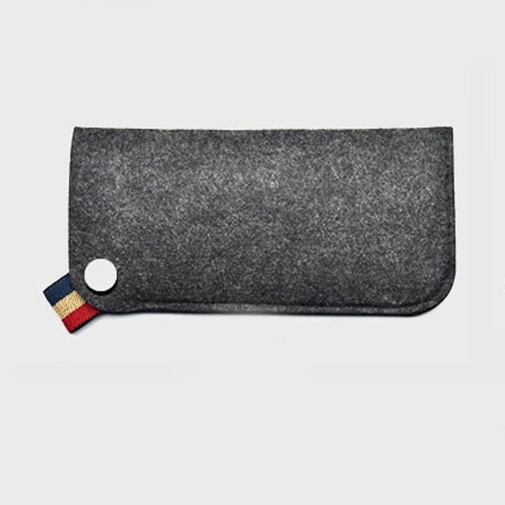 Pochette à lunettes gris foncé