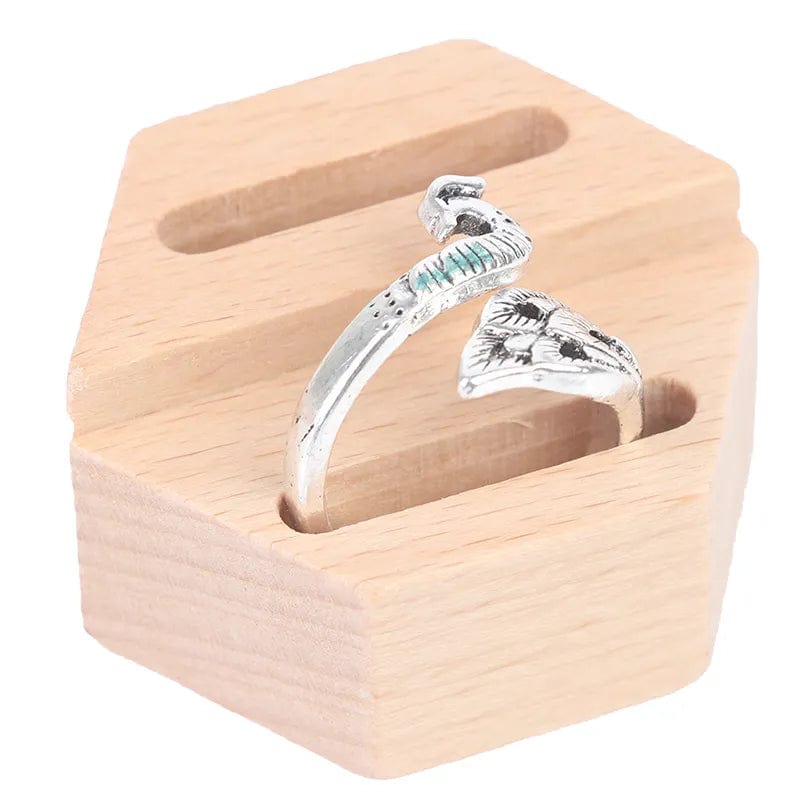 Utilisation Porte bague en bois 2 emplacements