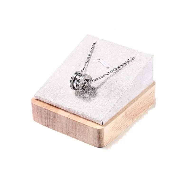 Porte collier blanc en bois