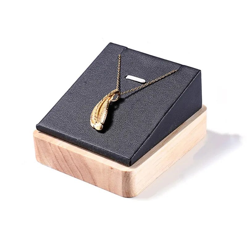 Porte collier noir en bois