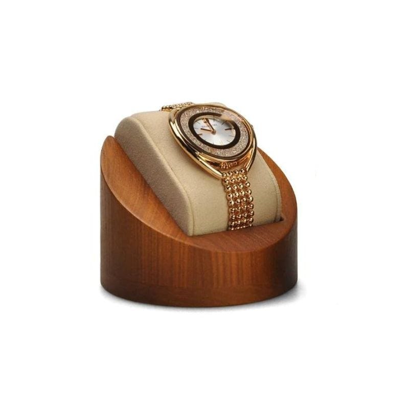 Montre sur le Porte montre blanc en bois et microfibre