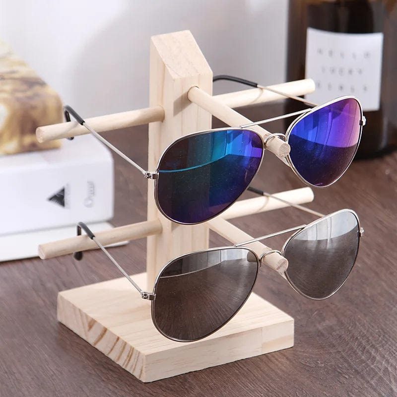 Présentoir à lunettes en bois 2 emplacements