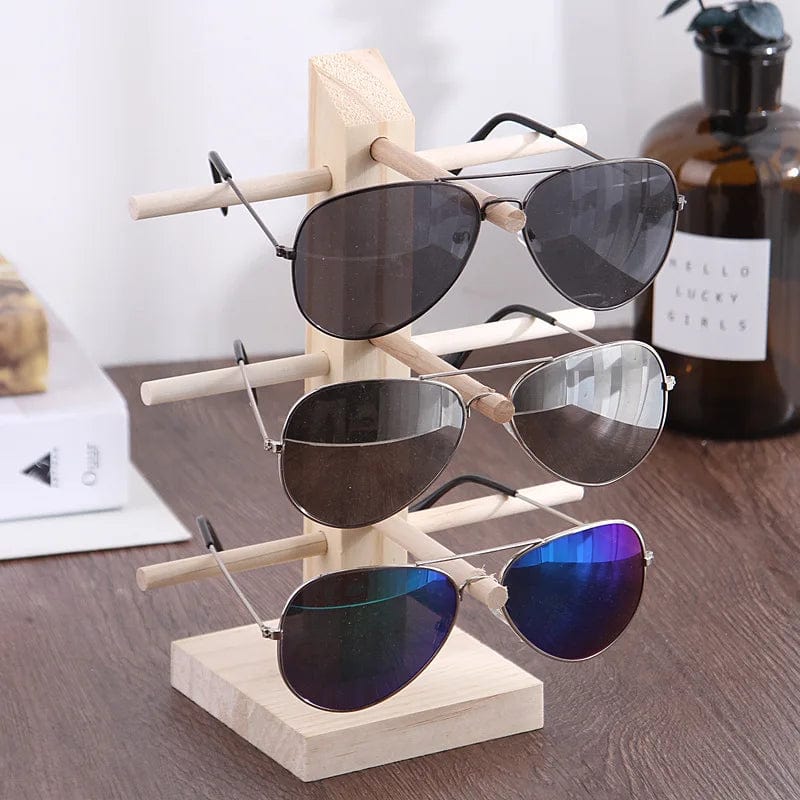 Présentoir à lunettes en bois 3 emplacements