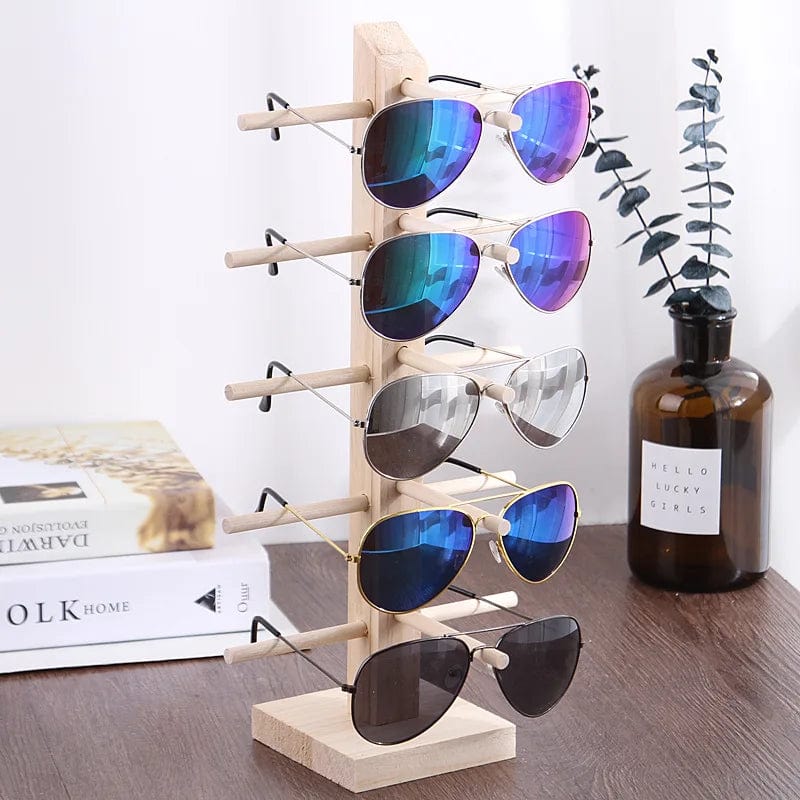 Présentoir à lunettes en bois 5 emplacements