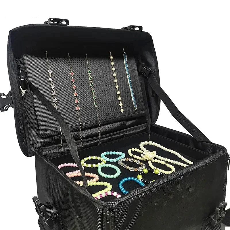 Ouverture de la Valise à bijoux 12 plateaux de rangement